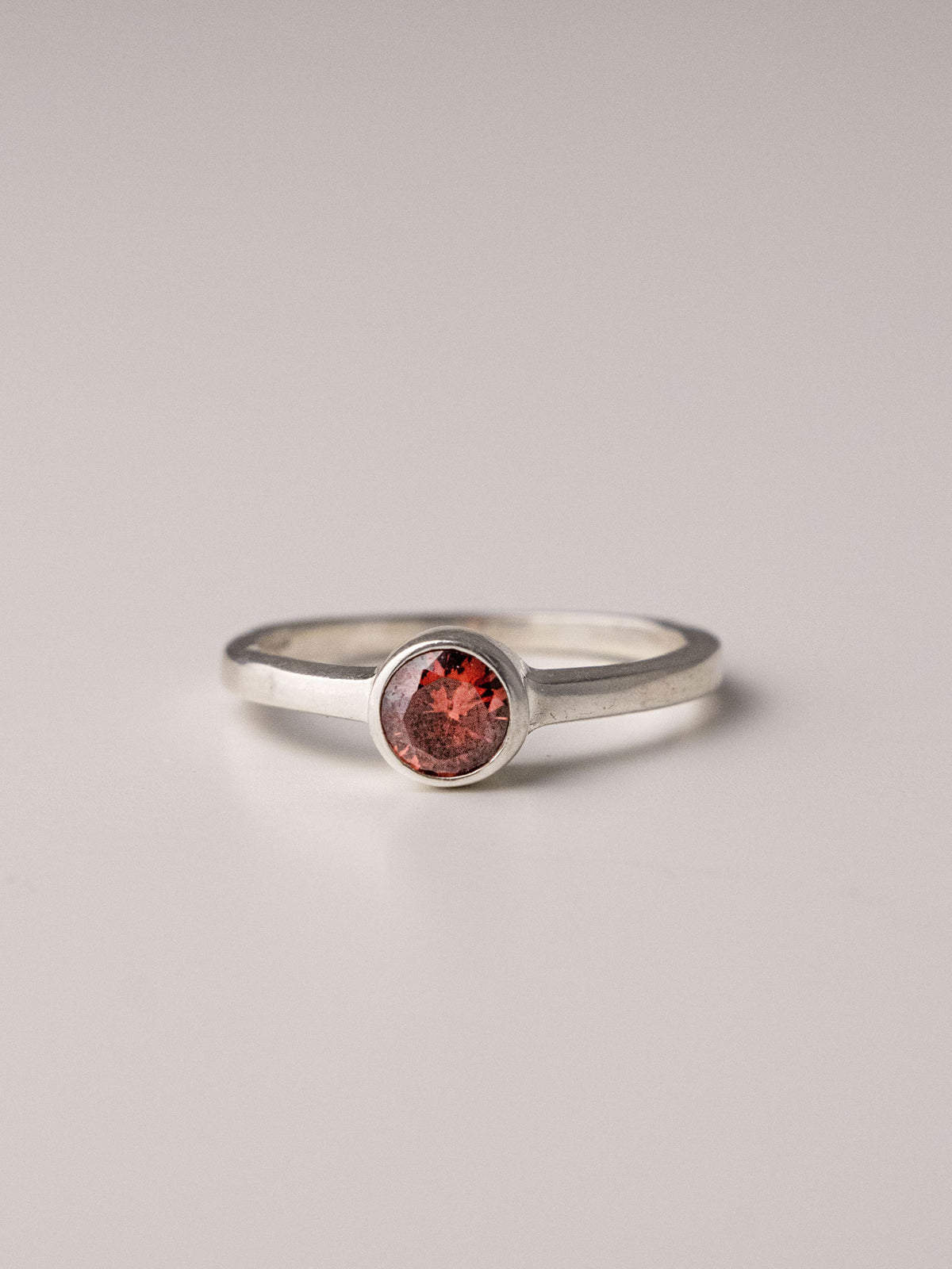 HARMONY SILVER RING - Red