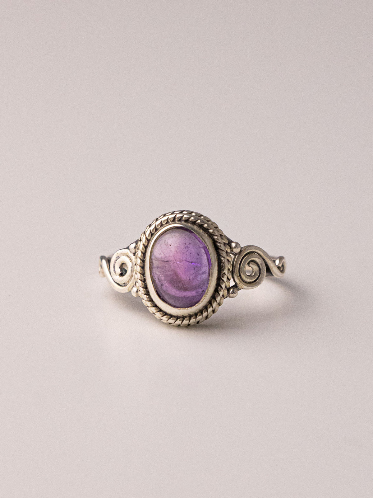 SELENE SILVER RING - Amethyst