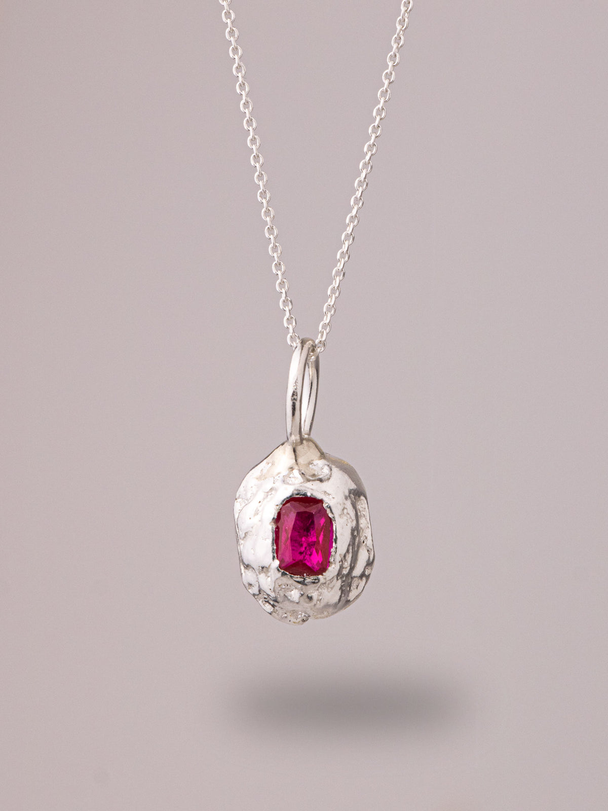 PETRA SILVER NECKLACE - Φούξια