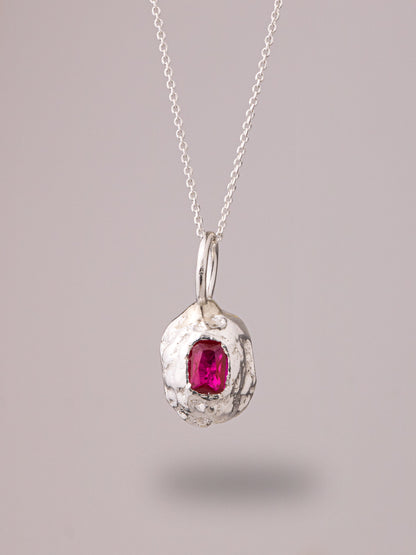PETRA SILVER NECKLACE - Φούξια
