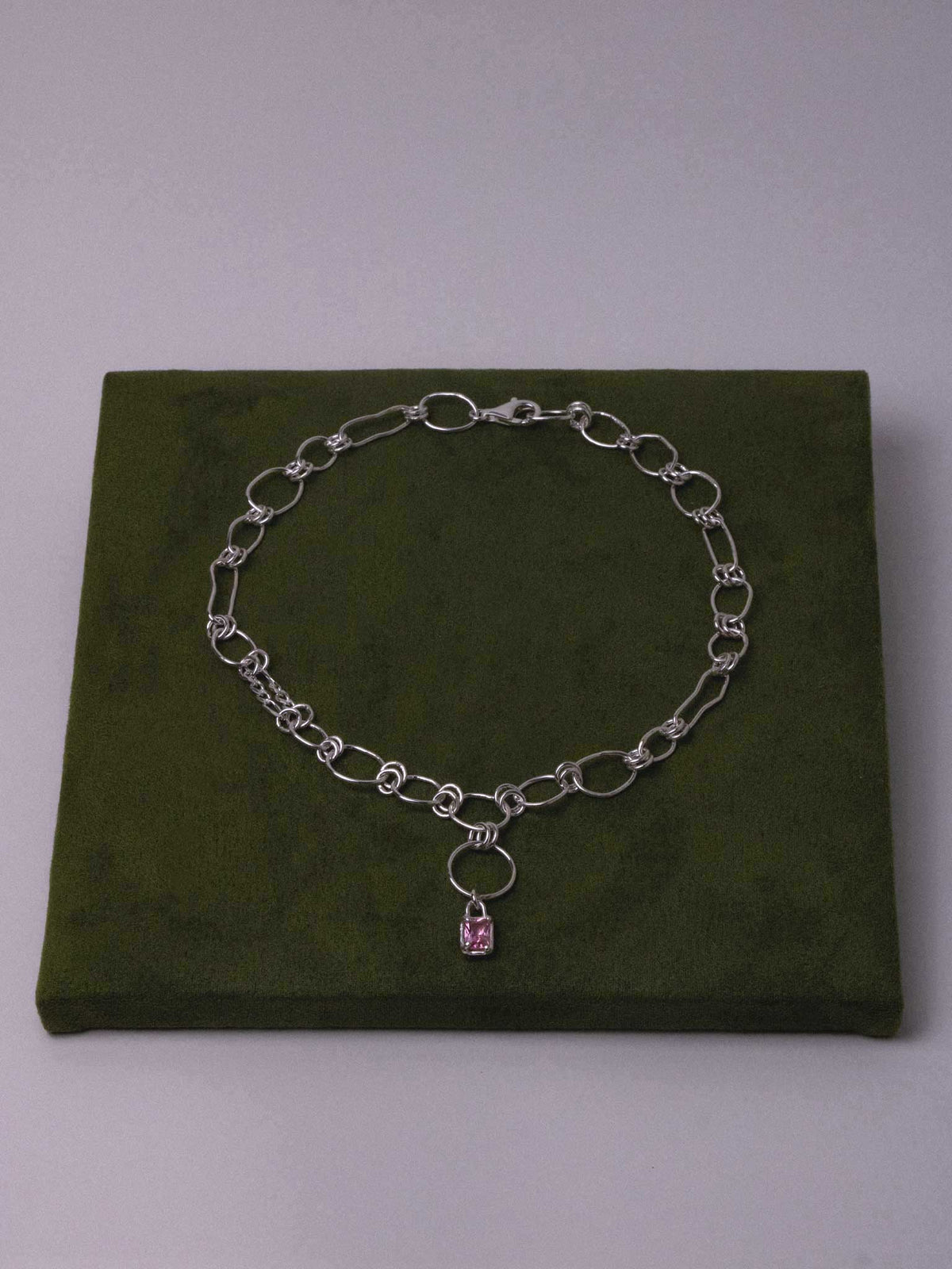 MESSALINA SILVER CHAIN - Ροζ