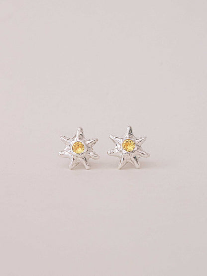 HELIOS STUD EARRINGS - Κίτρινο