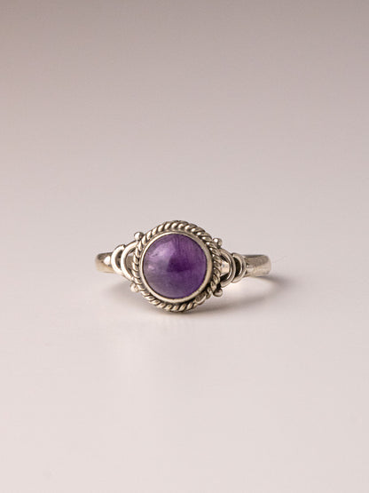 ANDROMEDA SILVER RING - Αμέθυστος