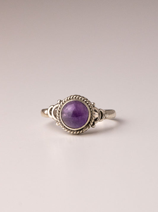 ANDROMEDA SILVER RING - Αμέθυστος