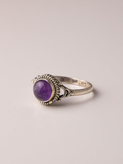 ANDROMEDA SILVER RING - Αμέθυστος