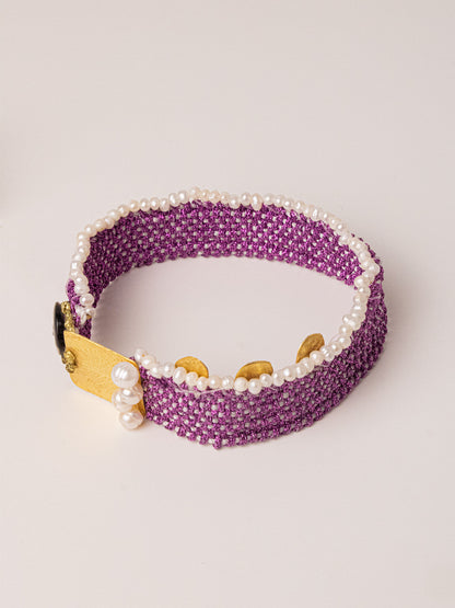 KYRA SILVER BRACELET - Μωβ